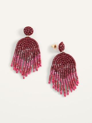 Ombré Seed-Bead Chandelier Earrings For Women | Old Navy (US)