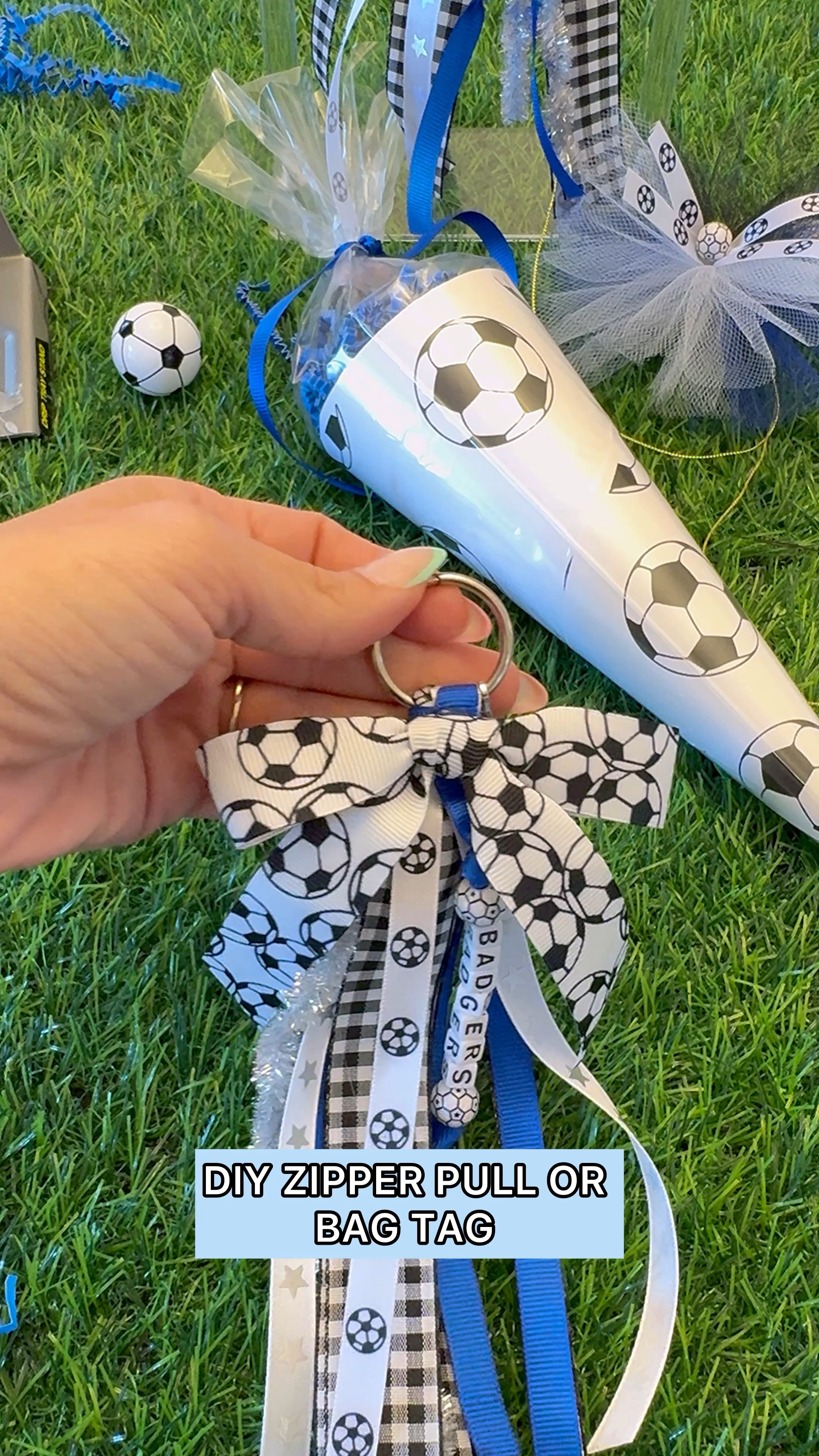 DIY zipper pull or bag tag for game day bags that you want to stand out! 

#LTKParties #LTKItBag