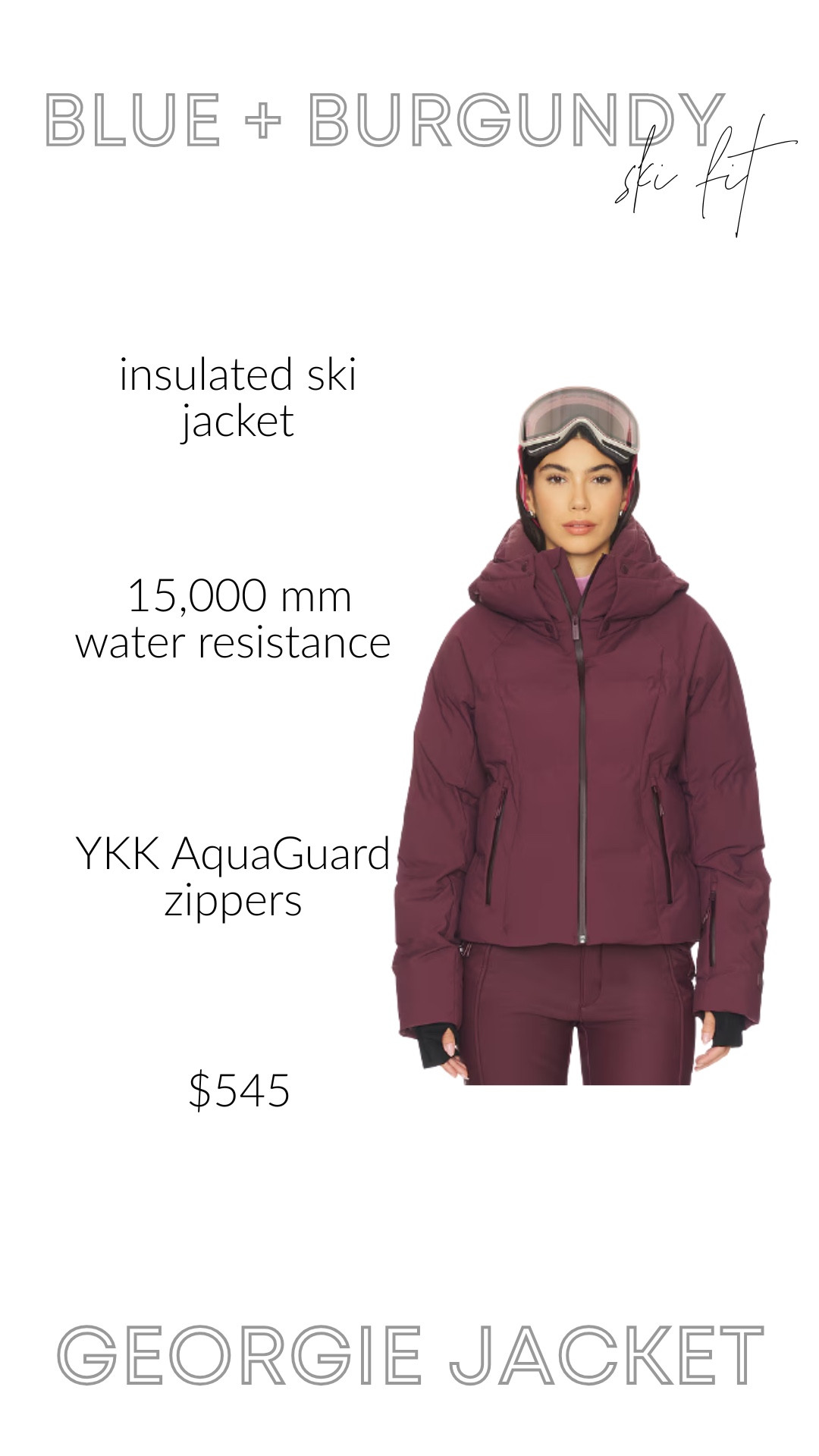 A cherry-red puffer is such a statement for winter — bold, warm, and instantly elevated. The Georgie Jacket in Glazed Cherry brings that perfect mix of sleek performance and rich color, giving you a standout moment on the mountain or in the city.
The silhouette is clean and minimal, but the color does all the talking. Pair it with baby blue, cream, charcoal, or burgundy for the most stunning winter palette.
If you're building a winter capsule with a little bit of personality, this cherry shade is an immediate yes.