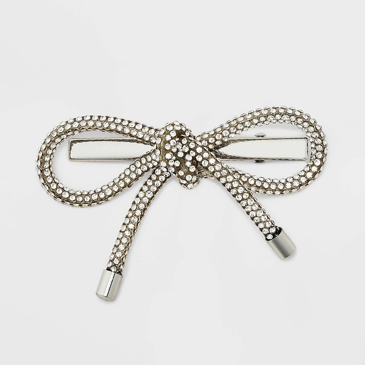 Rhinestone Salon Bow Hair Clip - A New Day™ Silver | Target