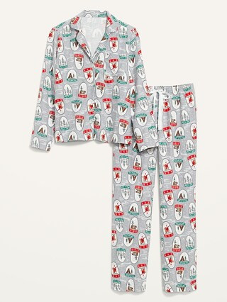 Matching Printed Flannel Pajama Set for Women | Old Navy (US)