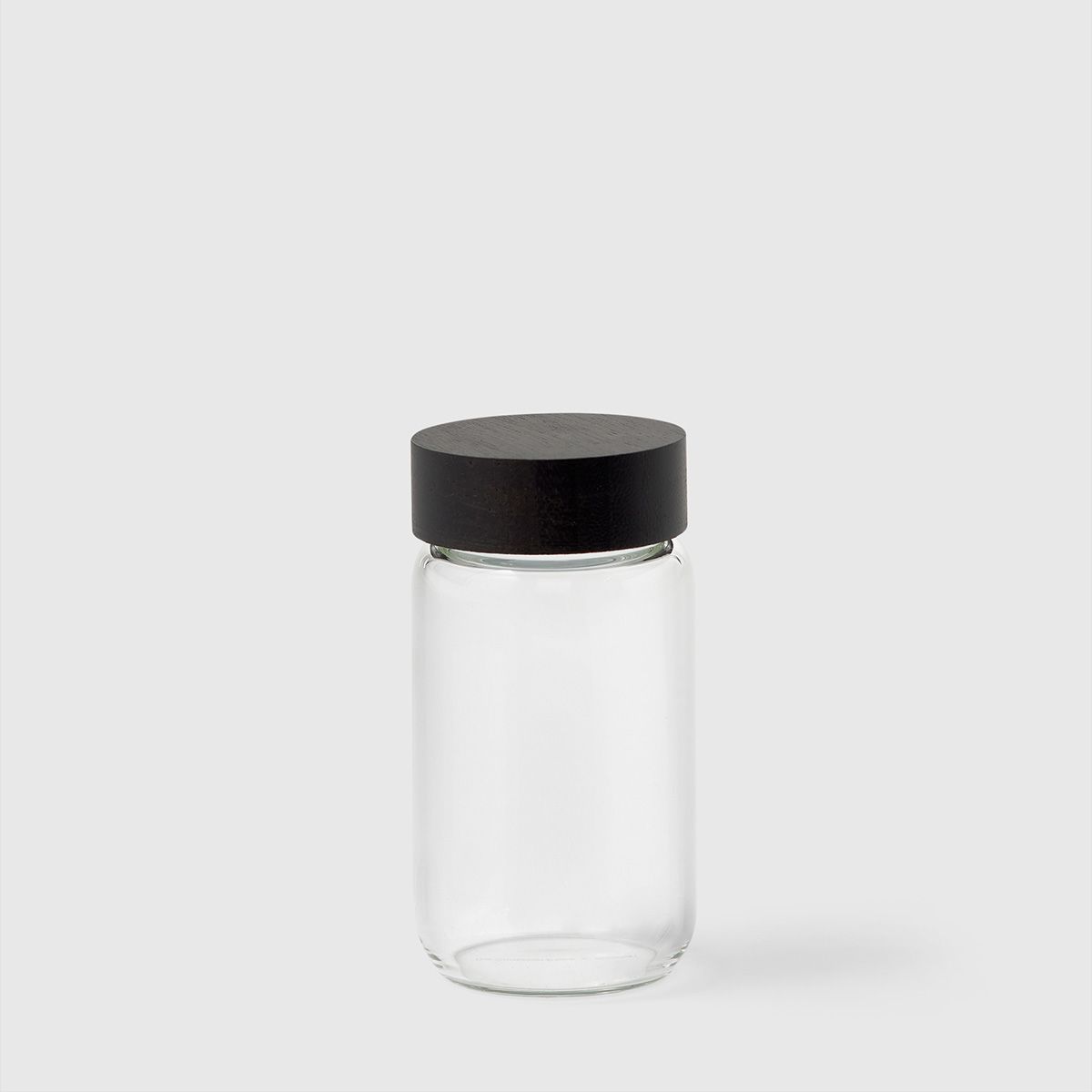 Marie Kondo Glass Spice Jar w/ Bamboo Lid Ink Black | The Container Store