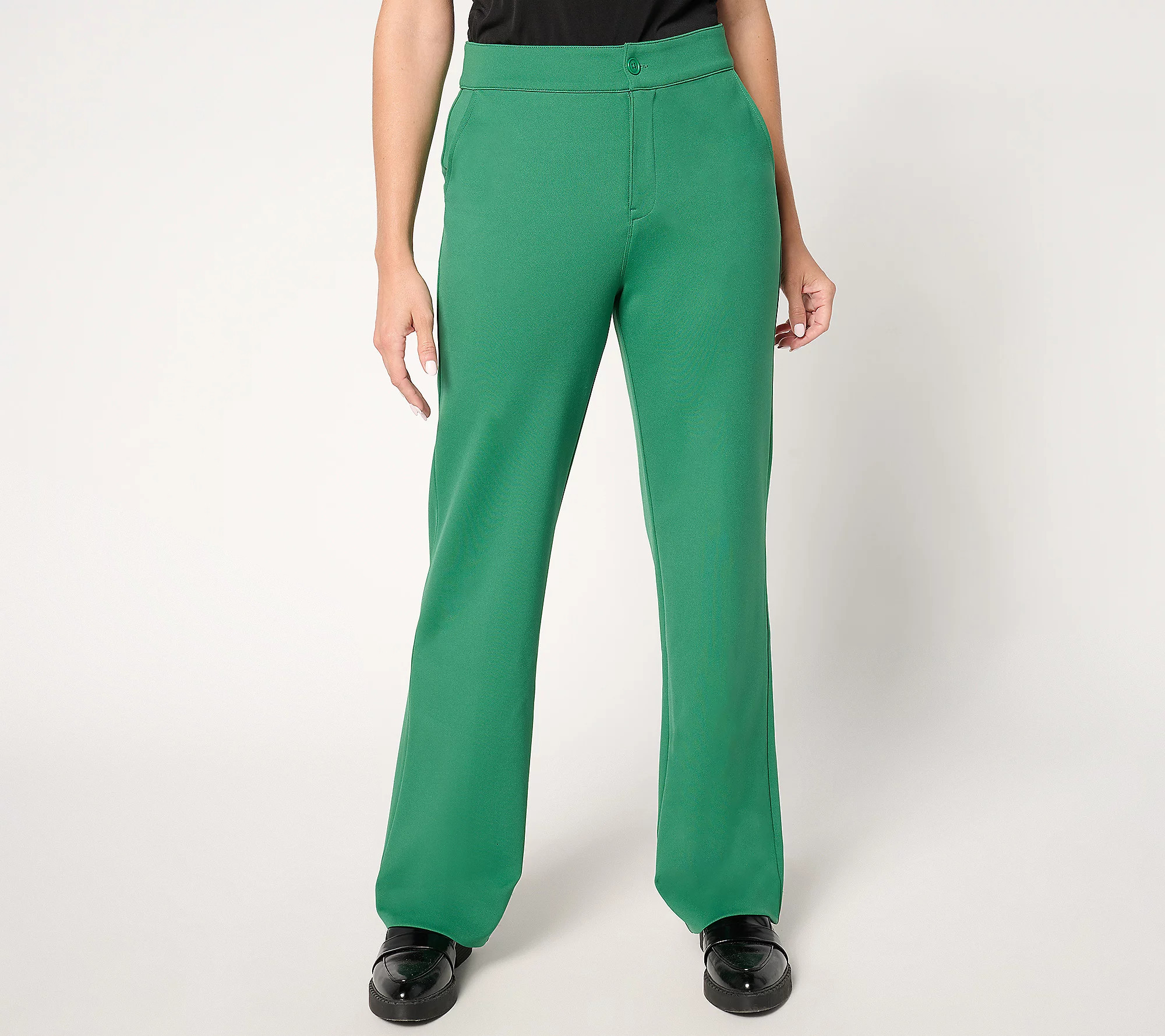 Carla Rockmore Collection Regular Crepe Ponte Trouser | QVC