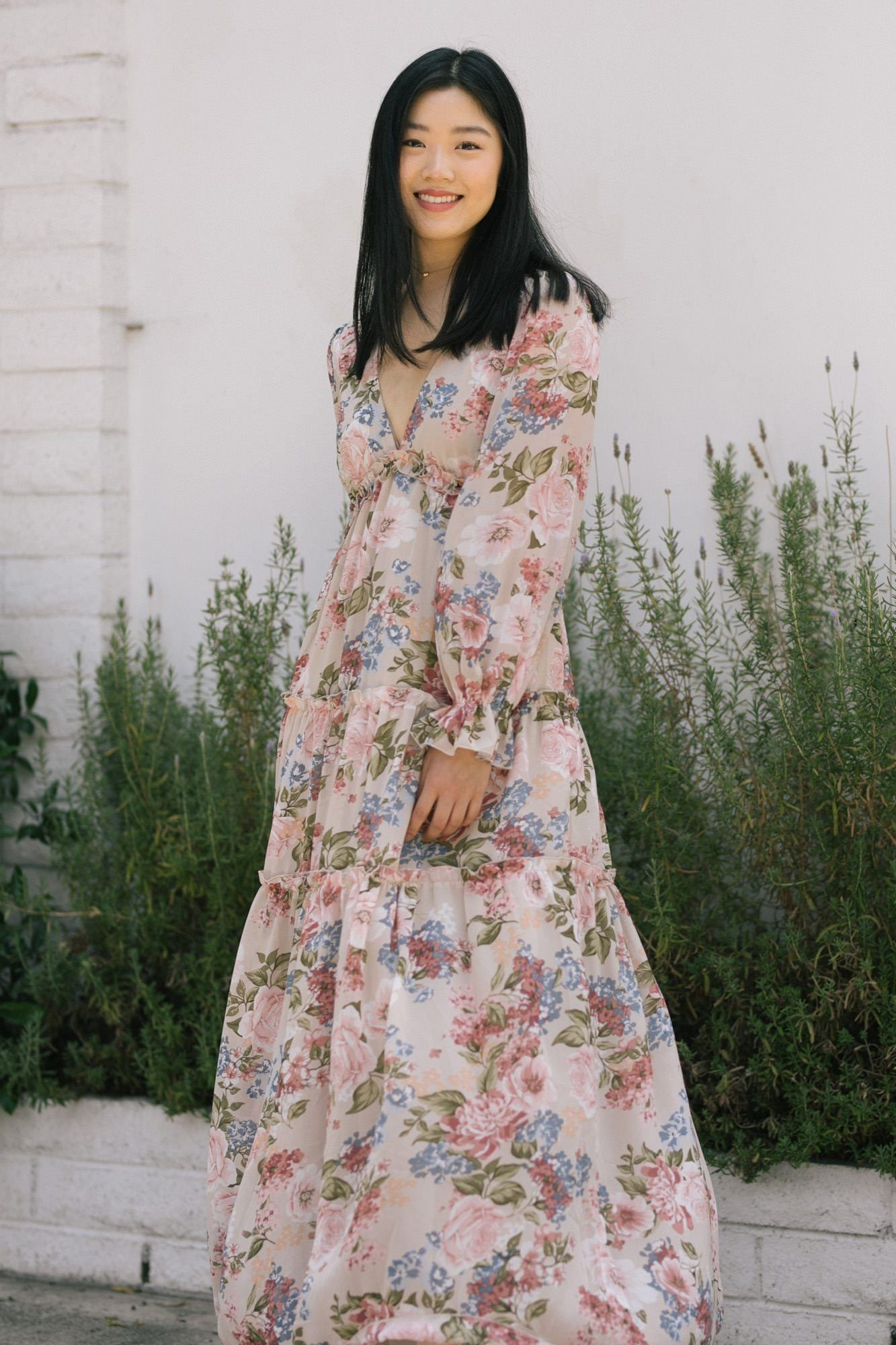 Drew V-Neck Maxi Dress | Morning Lavender