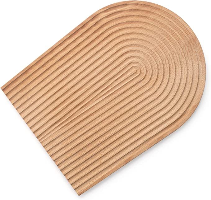 Decorative Wood Cutting Board, Wooden Board for Kitchen/Shelf/Home Decor (Oval) | Amazon (US)