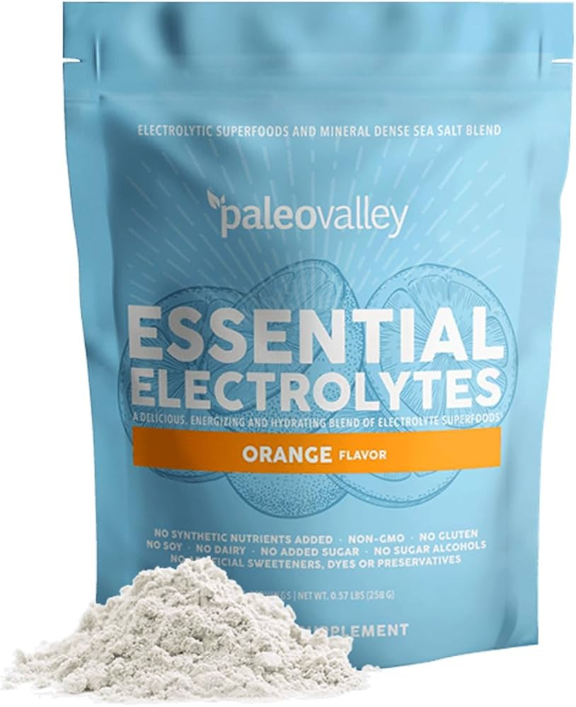 Paleovalley Essential Electrolytes Powder, Orange, Whole Food, 30 Servings | Amazon (US)