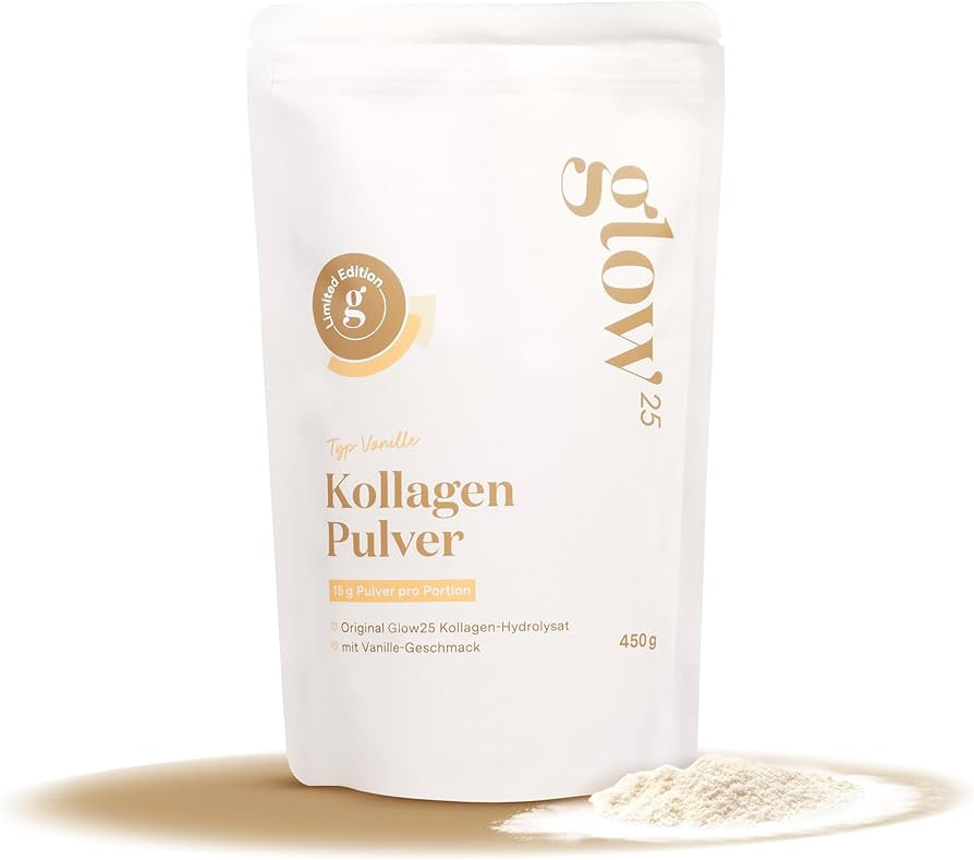 Glow25® Collagen Pulver Vanille [450g] - Das Original - Premium Kollagen Hydrolysat - Peptide Ty... | Amazon (DE)