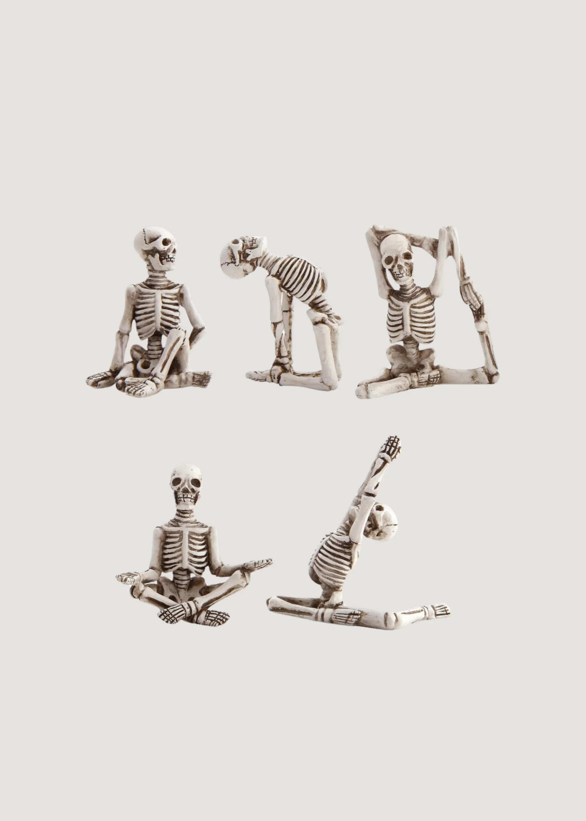 Set of Mini Skeletons in Yoga Poses | Seasonal Home Decor | Afloral | Afloral