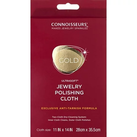 Connoisseurs Gold Jewelry Polishing Cloth Cleans and Polishes Gold to a High Shine | Walmart (US)