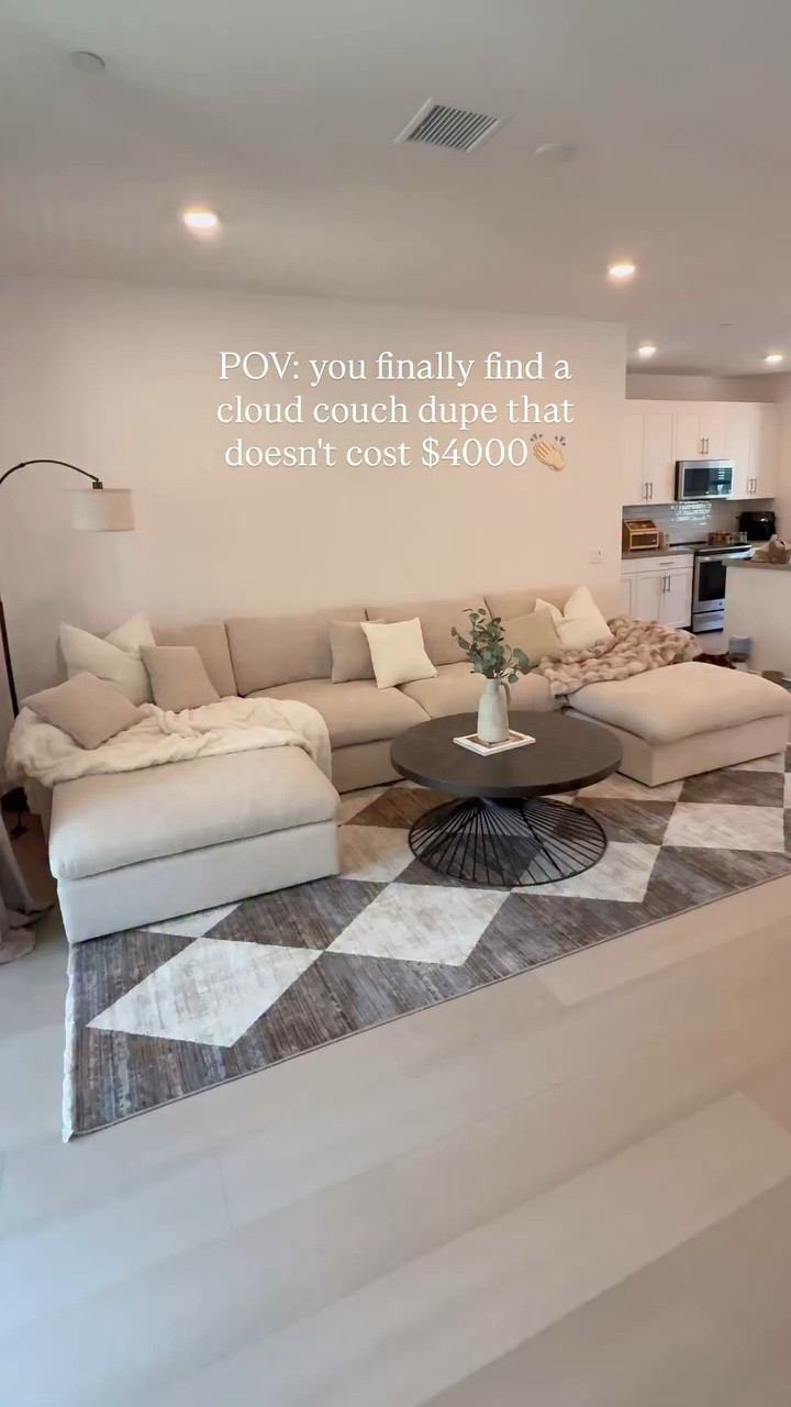 FOLLOW ME, then comment "couch" and I'II send you the link 🔗

If you're not following me first, the link won't send😢

my cloud couch dupe is from wayfair✨

I got the color chenille beige🤍

it's 155 inches long!

my rug is 8'10 x 13 feet🧸

#cloudcouch #cloudcouchdupe #livingroom #livingroomdecor #affordablehomedecor 

Cloud couch, cloud couch sectionals, cloud couch living room, cloud couch review, cloud couch wayfair
