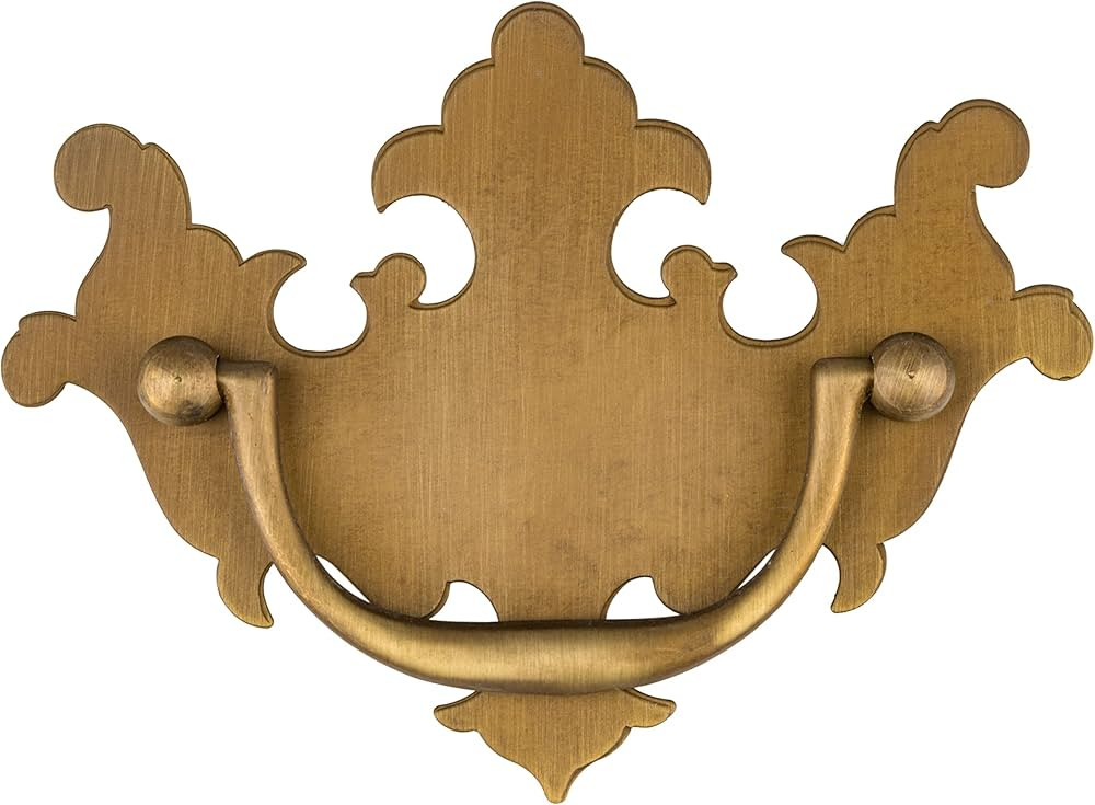 Chippendale Medium Antiqued Brass Drawer Bail Pull | Centers: 3" | Handle for Antique Cabinet Doo... | Amazon (US)