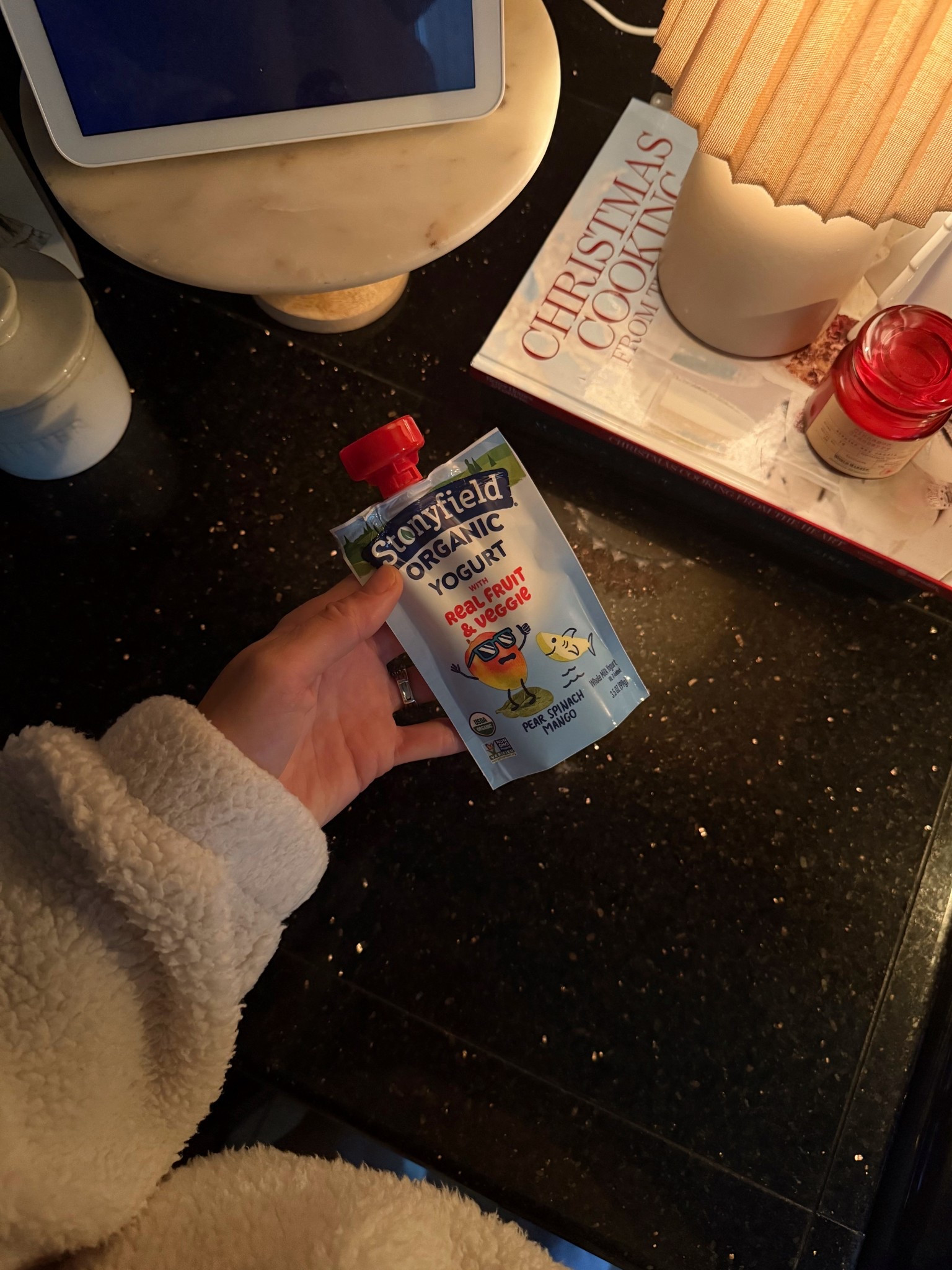 Harper LOVES these organic yogurts! 🍎 🍑🍓