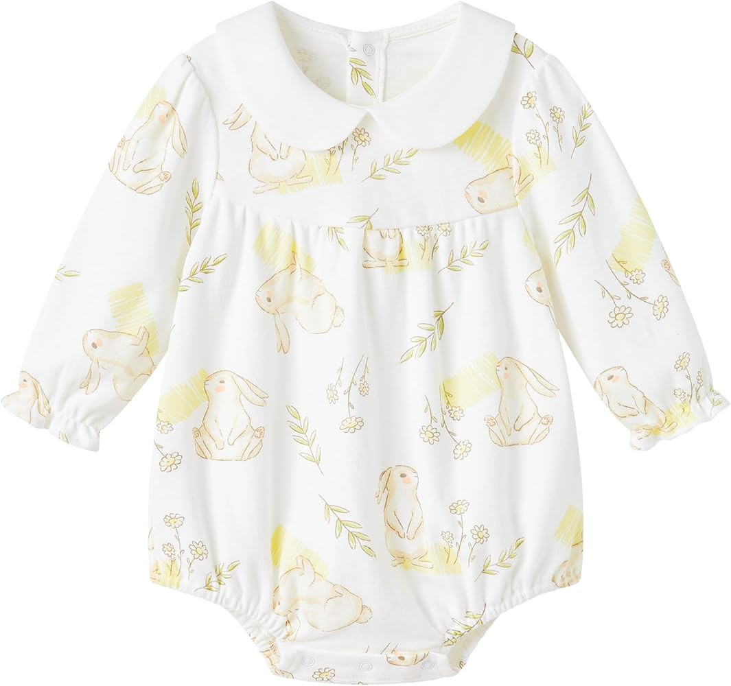 pureborn Baby Girls Boys Bodysuit Super Soft Cotton Romper 0-24 Months | Amazon (US)