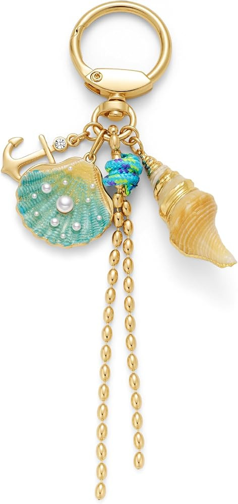 Bag Charms for Women - 8 Ball, Dual Bowknot, Blue Seashell Conch, Gold Heart Keychain Handbag Bag... | Amazon (US)