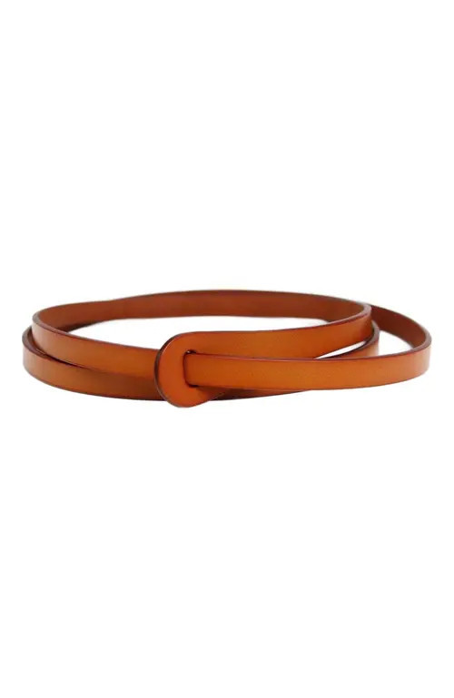 Belle & Bloom Tie The Knot Leather Belt in Brown at Nordstrom | Nordstrom