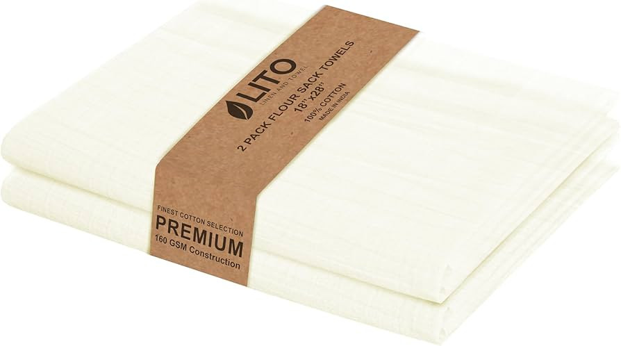 Flour Sack Towels | Tea Towel for Crafts| Kitchen Dish Cotton Blank Towel for Embroidery| Baking ... | Amazon (US)