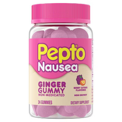 Pepto Nausea, Non-Medicated Ginger Gummy, Helps Prevent Occasional Nausea - 24ct | Target