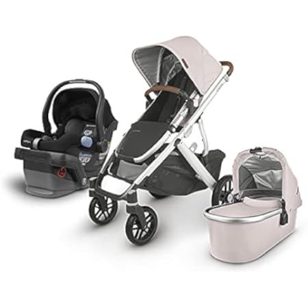 Vista V2 Stroller - Bryce (White Marl/Silver/Chestnut Leather) + MESA Infant Car Seat - Jake (Black) | Amazon (US)