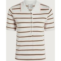Faustine Button Neck Polo | Varley US, White Pink Ivy Stripe / XXS | Varley US