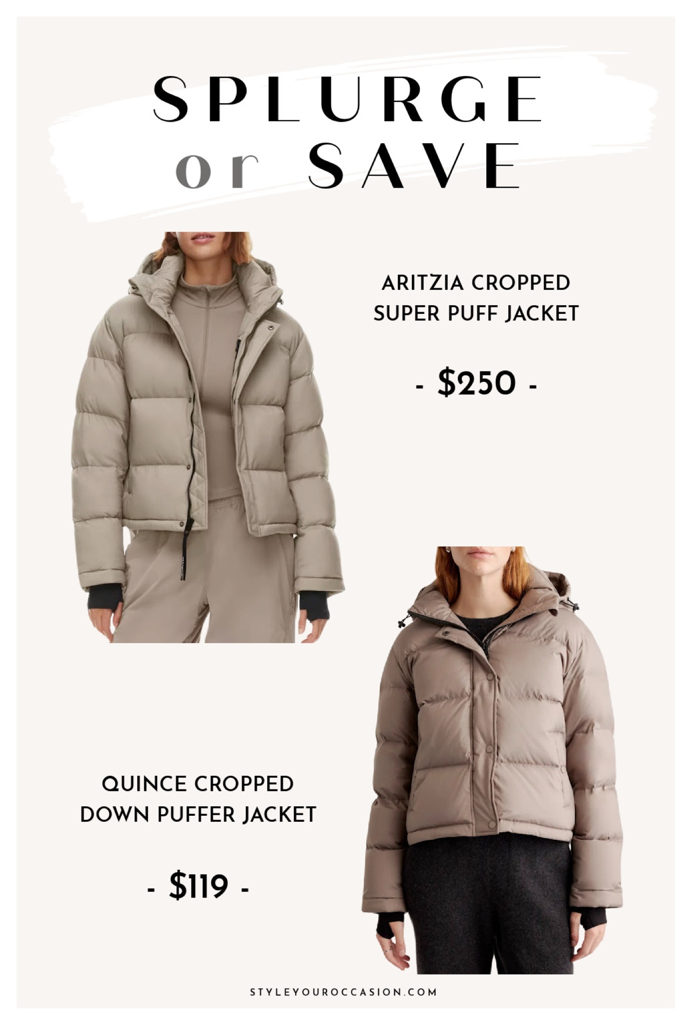 Battle of the Puffers: Quince vs Aritzia vs Lululemon - since wen