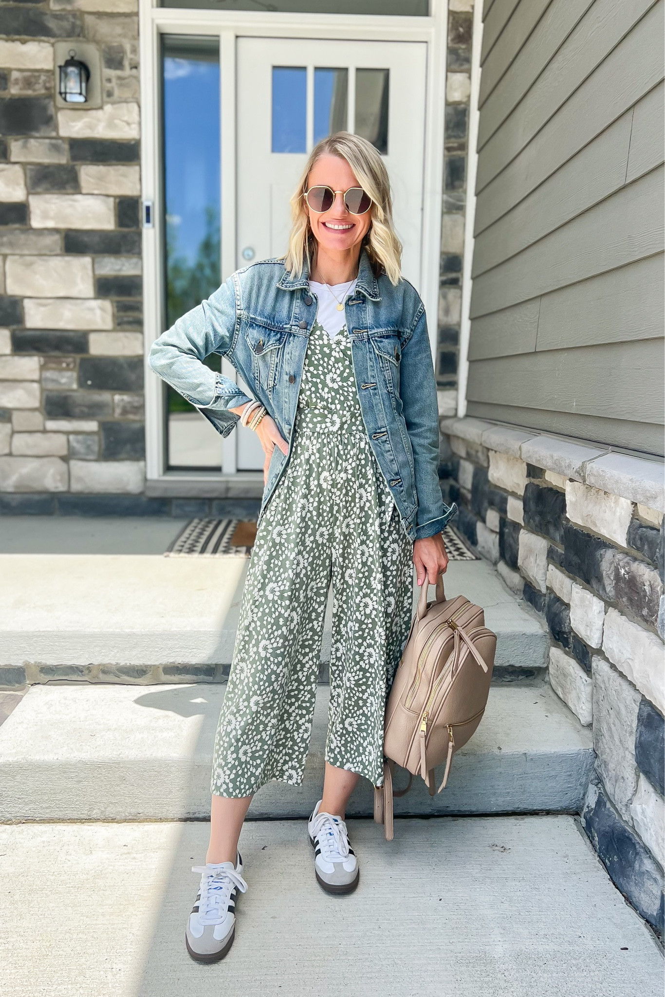 What I wore this week! 
Jumpsuit- small/petite
Jacket- xs (code: THRIFTY20 for 20% off)
Shirt- linked similar 
Shoes- size down a half sizee

#LTKsalealert #LTKstyletip #LTKSeasonal
