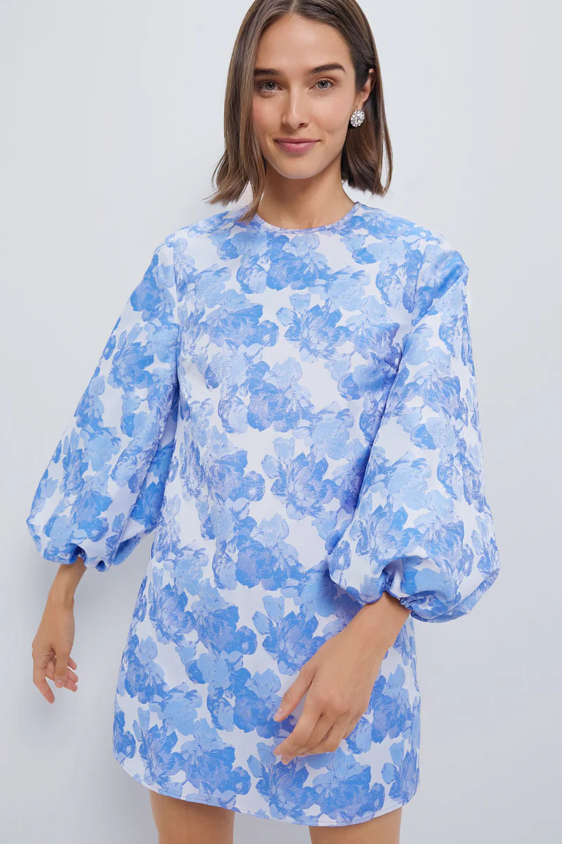 Pale Blue Jacquard Janie Mini Dress | Tuckernuck (US)