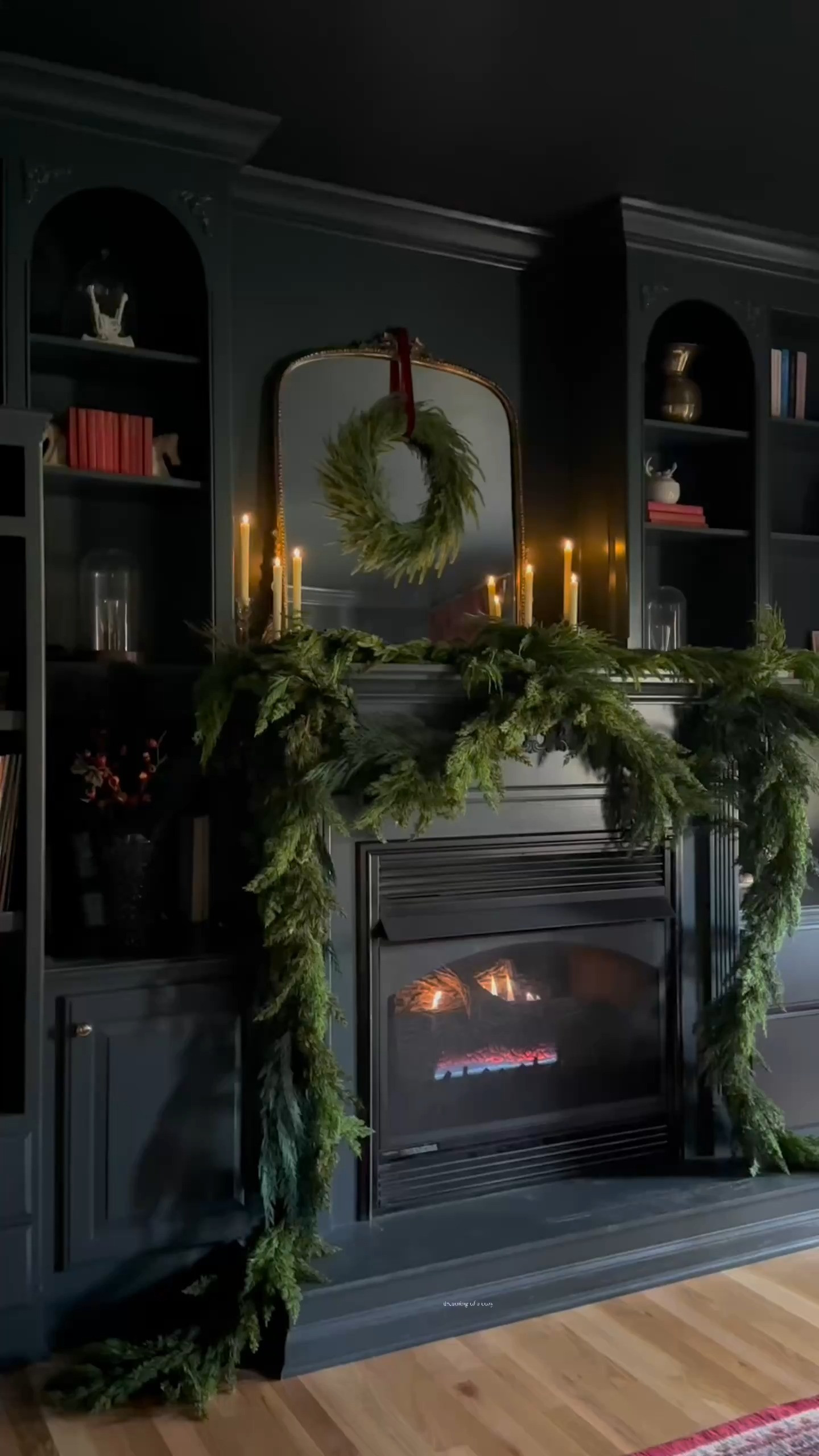 Classic Christmas mantel styling with cedar garland, cedar wreath, and warm candlelight — the perfect mix of timeless and cozy.

Shop my exact garland, taper candles, wreath, and moody holiday decor here for a cozy, elegant Christmas look.

cedar garland, Christmas garland, holiday mantel decor, Christmas wreath, classic Christmas decor, traditional holiday styling, moody Christmas home, cozy Christmas living room 

 #LTKHoliday #LTKSeasonal #LTKHome