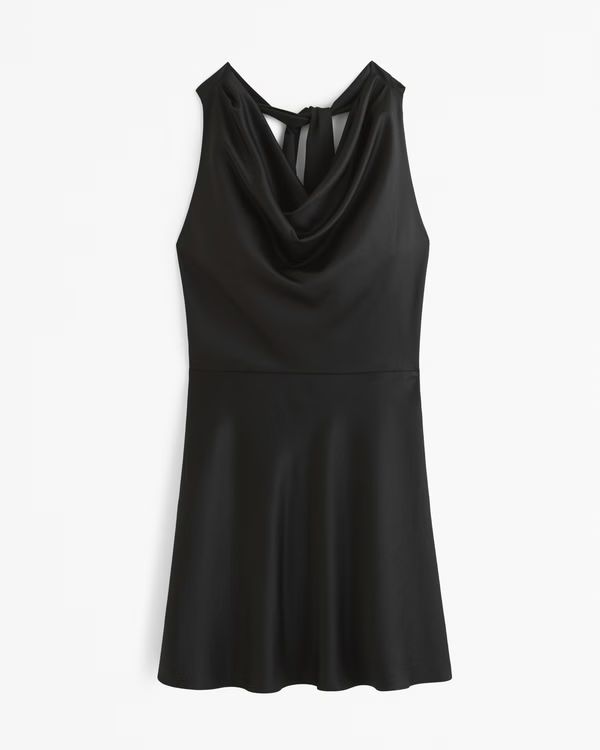 Cowl Neck Halter Mini Dress | Abercrombie & Fitch (US)
