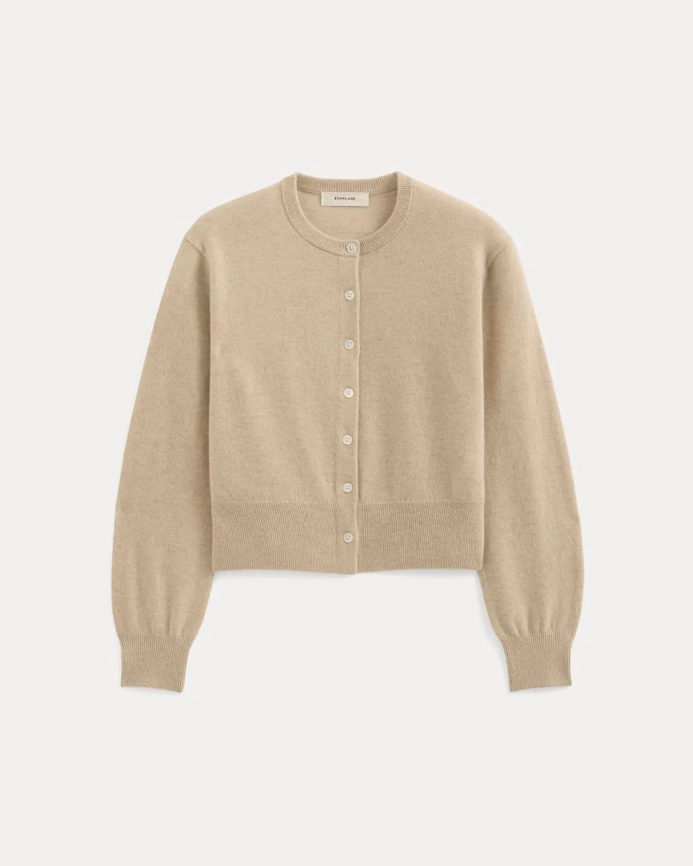 Cashmere Cropped Cardigan | Heather Light Camel | Everlane