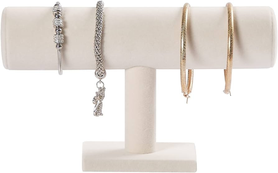 Bracelet Holder,Bracelet Organizer Display Stand,Velvet T-bar Jewelry Display Stand for Selling (... | Amazon (US)