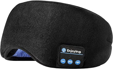 Voerou Sleep Headphones 5.2 Bluetooth Sleep Mask with Music and Ultra Thin Speakers Perfect for S... | Amazon (US)