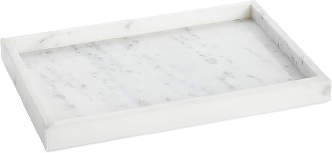 Juvale Large Marble Vanity Tray - Jewelry & Cosmetic Organizer with Drawer Organizer - Bathroom D... | Amazon (US)