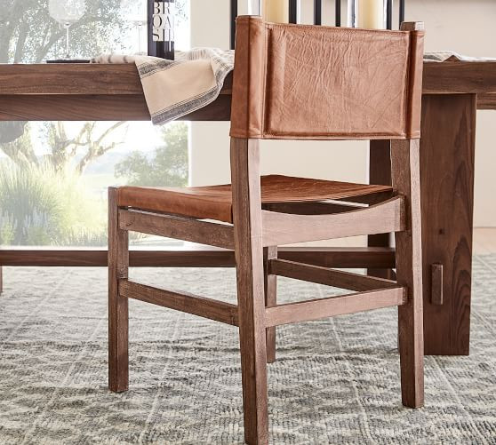 Segura Leather Dining Chair | Pottery Barn (US)