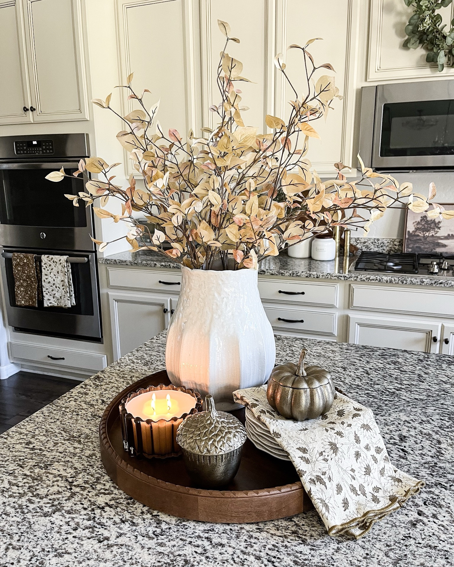 Style with me! EARLY FALL CENTERPIECE.  Follow @lifeinmyarizonahome on Instagram for more inspiration.

Fall is slowly making its way into my home. This centerpiece, or counter styling, is perfect for bringing in all the warmth and coziness of the coming season.
For reference four of the golden dogwood stems were used.  

#LTKSeasonal #LTKautumn #LTKHome