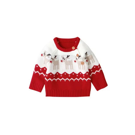 Newborn Baby Girls Boys Ugly Christmas Sweater Knit Oversized Sweaters Sweatshirt Outfits for Kids Infant | Walmart (US)