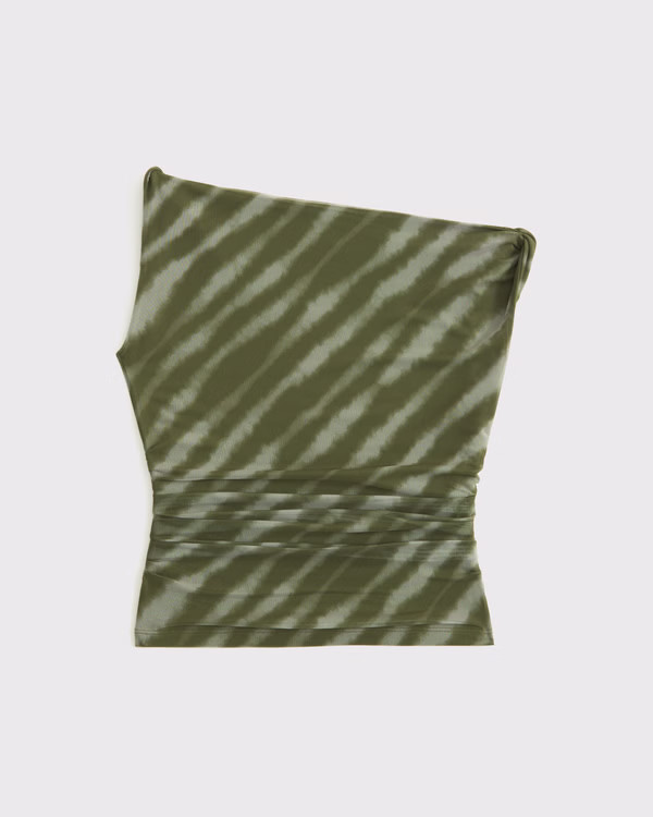 Women's Asymmetrical Mesh Twist Top | Women's Tops | Abercrombie.com | Abercrombie & Fitch (US)