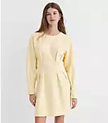 Petite Pleated Terry Mini Dress | LOFT
