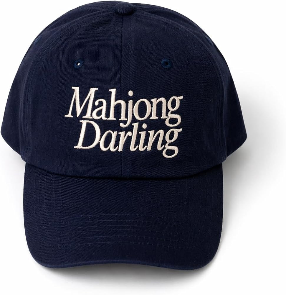 Girl Tribe Co. Mahjong Darling Embroidered Hat in Navy – Adjustable Women’s Baseball Cap, Cut... | Amazon (US)