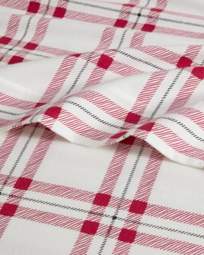 Cranberry Plaid Flannel Sheets