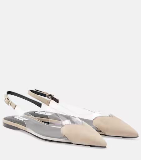 Cœur suede and PVC slingback ballet flats | Mytheresa (US/CA)