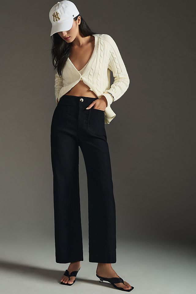 Maeve Colette Cropped Wide-Leg Pants | Anthropologie (US)