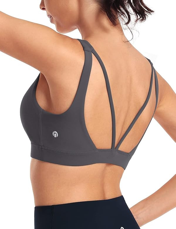 HeyNuts Wonder Sports Bras for Women Medium Support Yoga Bras Workout Bras with Removable Pads,A-... | Amazon (US)