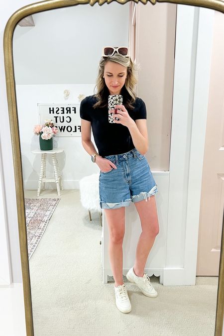 These are such good denim shorts!! TTS but loose fitting. I cuffed mine (and got the medium wash).



#LTKxMadewell #LTKfindsunder100 #LTKstyletip