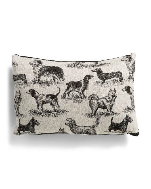 Made In Usa 13x19 Dog Show Jacquard Feather Down Filled Pillow | TJ Maxx