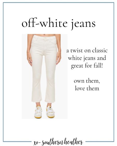 Mixing up my white jeans with this off white pair. 

#LTKFind