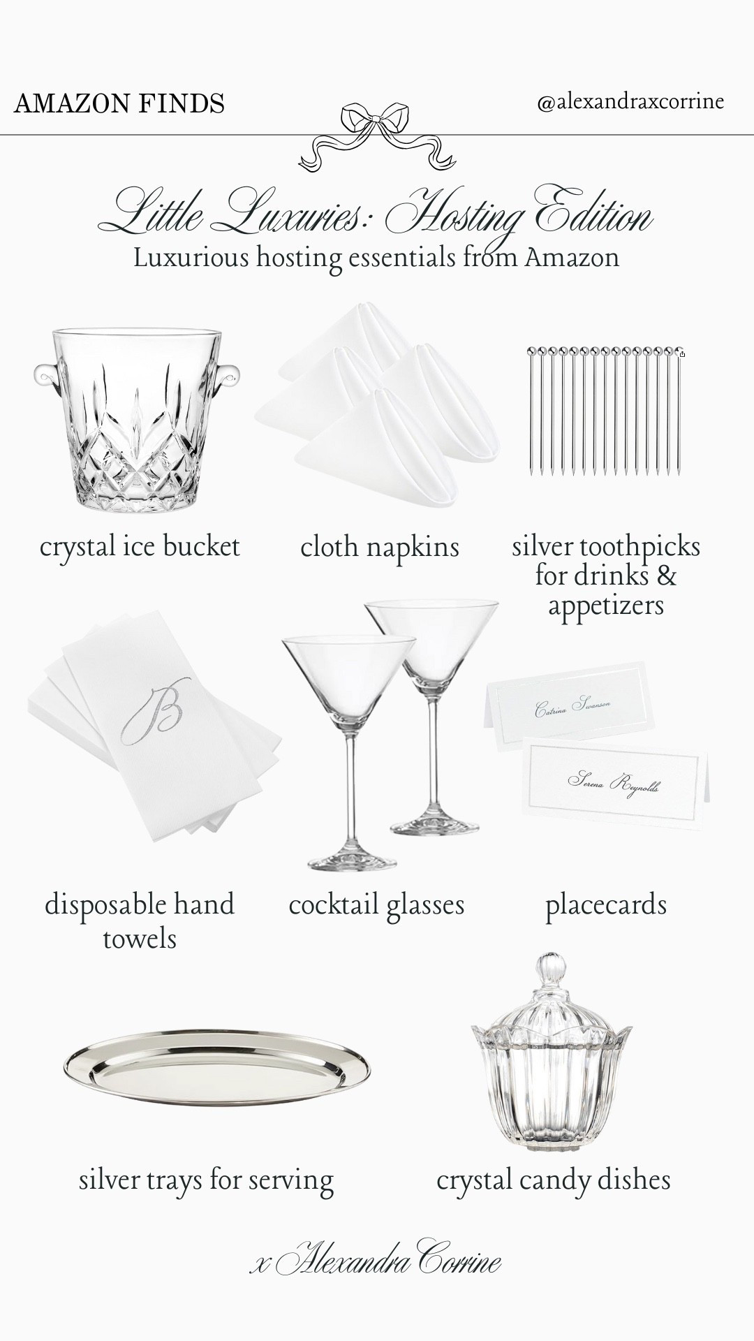 Amazon hosting essentials 🍽️🤍

Hosting, hostess, Amazon home finds, holiday host essentials, glassware, crystal, linen, dishware, platters, serving 

#LTKHoliday #LTKHome #LTKSeasonal