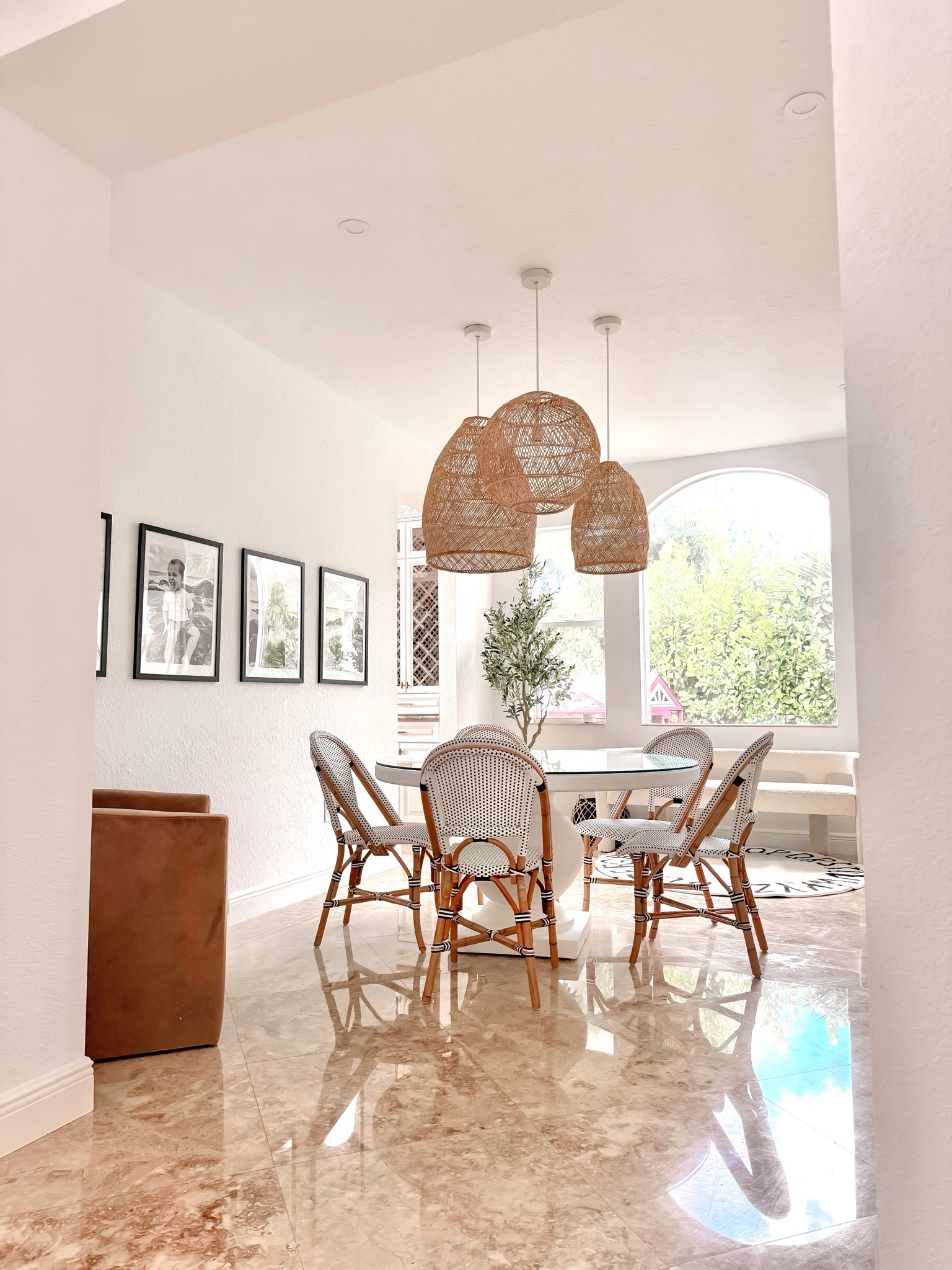 our homeschool / study room details! This table is so beautiful and fits 6 chairs easily. We wanted a light and airy multi functional space and love how it turned out! 

#LTKHome #LTKStyleTip #LTKFamily