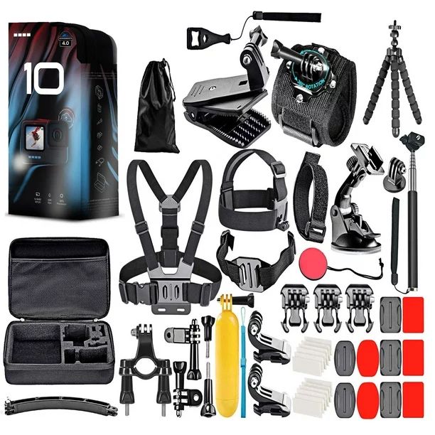 GoPro HERO10 (HERO 10) Black - Waterproof Action Camera + 50 Piece Accessory Kit - Bundle - Walma... | Walmart (US)