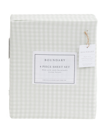 Gingham Sheet Set, Cotton | TJ Maxx