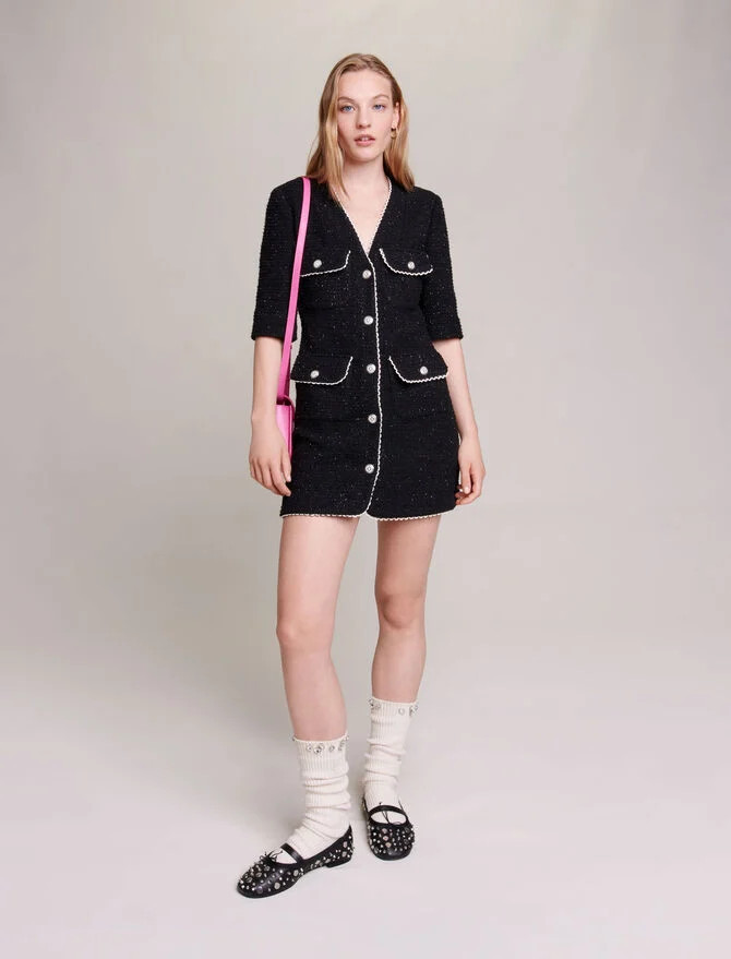 Short tweed dress | Maje US